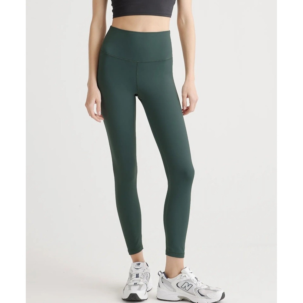 Quince Ultra Forn High Rise Legging Size M Forest Green Waist Pocket Womens